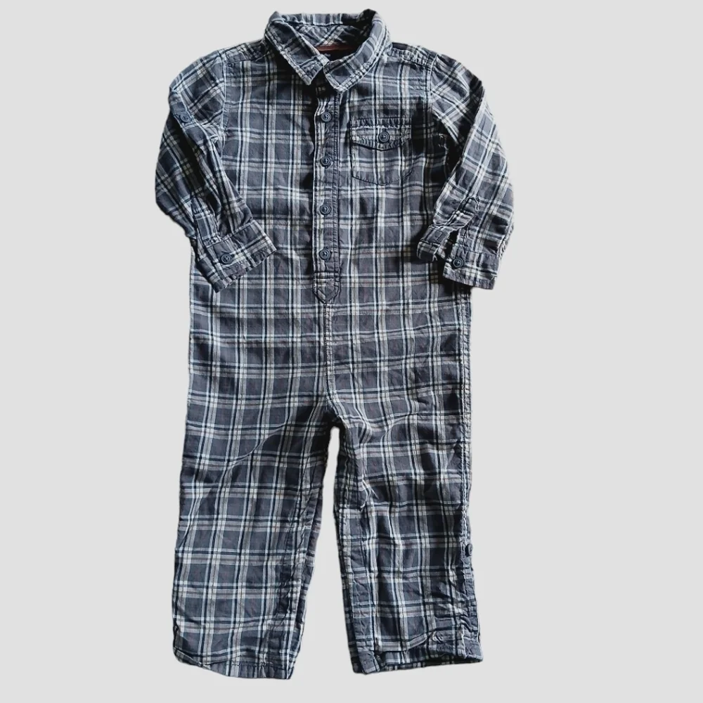 Baby GAP Baby Plaid Jumpsuit Romper 18-24 Months Cotton Lightweight